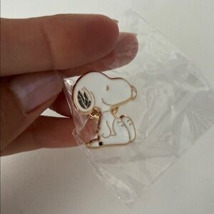 White and Gold Snoopy Pin